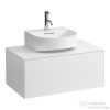 Laufen Sonar 77,5x45,5x34 cm-es 1 fiókos alsószekrény kivágással H816341,H816342 mosdóhoz,Matt fehér H4054410341701