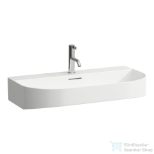 Laufen Sonar 80x42 cm-es csiszolt aljú mosdó,matt fehér H8163447571041 szaniter