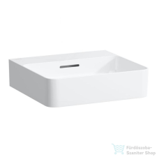 Laufen Val SaphirKeramik 45x42 cm-es kézmosó csaplyuk nélkül,LCC bevonattal,fehér H8152814001091 szaniter