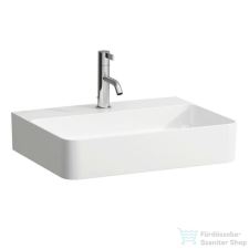 Laufen Val SaphirKeramik 55x42 cm-es mosdó 1 csaplyukkal,túlfolyó nélkül,fehér H8102820001111 szaniter