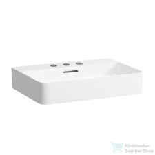 Laufen Val SaphirKeramik 60x42 cm-es csiszolt aljú mosdó 3 csaplyukkal,fehér H8162830001081 szaniter