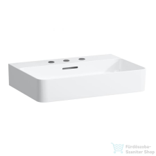 Laufen Val SaphirKeramik 60x42 cm-es mosdó 3 csaplyukkal,fehér H8102830001081 szaniter