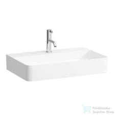 Laufen Val SaphirKeramik 65x42 cm-es mosdó 1 csaplyukkal,túlfolyó nélkül,fehér H8102840001111 szaniter