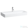 Laufen Val SaphirKeramik 95x42 cm-es csiszolt aljú mosdó túlfolyó nélkül,matt fehér H8162877571111