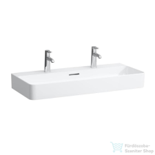 Laufen Val SaphirKeramik 95x42 cm-es mosdó 2 csaplyukkal,fehér H8102870001071 szaniter