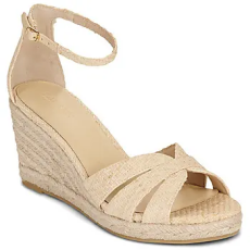 Lauren Ralph Lauren Gyékény talpú cipők NELLIE-ESPADRILLES-WEDGE Bézs 38