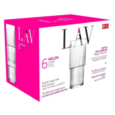 LAV Helen Long Drink 515ml Koktélos üveg pohár szett 6 darabos konyhai eszköz