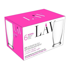 LAV Roma Liqueur 140ml Likőrös üveg pohár szett 6 darabos pálinkás pohár
