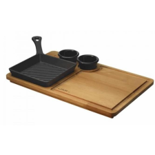 Lava MINI öntöttvas grill sütő, 16x16 cm, szervírozótállal, 290008 grillsütő