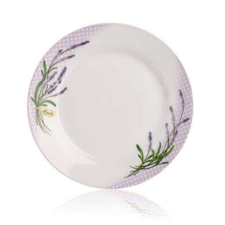 Lavender Levendulás porcelán desszertes tányér - 19 cm - 6 darabos tányér és evőeszköz