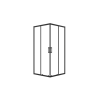  LAVEO BRESSO szögletes zuhanykabin 90x90x185 cm átlátszó üveg/fekete