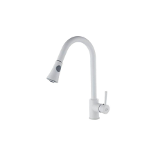 LAVEO DARU Konyhai zuhanyváltós kihúzható csaptelep, Szín: fehér gránit csaptelep