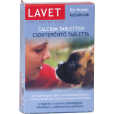 Lavet Calcium Tabletten - Vitamin készítmény (csonterősítő) kutyák részére 50g/50db tbl. vitamin, táplálékkiegészítő kutyáknak