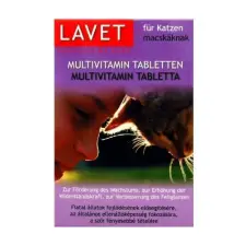  Lavet Multivitamin tabletta macskáknak 50db vitamin, táplálékkiegészítő macskáknak