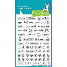 Lawn Fawn Szilikonbélyegző LF1177, Clear Stamps / Plan On It: Calendar - (1 db) bélyegző