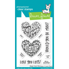 Lawn Fawn Szilikonbélyegző LF3305 - Magic Heart Messages - Clear Stamps (1 csomag) bélyegző