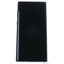 LCD Partner Samsung Galaxy Note 10 N970F LCD kijelző + érintő +keret fekete - eredeti mobiltelefon, tablet alkatrész