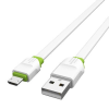 LDNIO LS34 USB-A - Micro USB kábel 2.4 A 1m fehér (5905316143074) (LS34 micro)