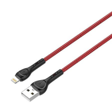 LDNIO LS482 USB-A - Lightning kábel 2.4A 2m fekete-piros (5905316143517) kábel és adapter
