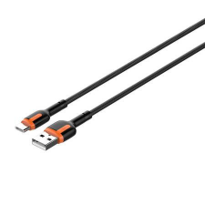 LDNIO LS531 USB-A - USB-C kábel 2.1 A 1m fekete-narancssárga (5905316143654) kábel és adapter