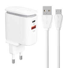 LDNIO Wall charger LDNIO A2423C USB, USB-C + MicroUSB cable mobiltelefon kellék