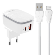 LDNIO Wall charger LDNIO A2425C USB, USB-C+ Lightning cable mobiltelefon kellék