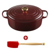Le Creuset Le Creuset Signature kerek Öntöttvas Sütőtál 31cm - Bordó