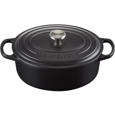 Le Creuset Signature 29cm Öntöttvas Főzőedény 4.7L - Fekete edény