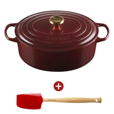 Le Creuset Signature kerek Öntöttvas Sütőtál 31cm - Bordó edény