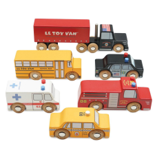 Le Toy Van fa játék autókészlet New Yorkból fajáték