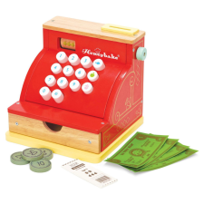 Le Toy Van gyerek fa Pénztárgép piros konyhakészlet