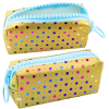 lean Iskolai Tolltartó Szervező Színes Pöttyös Nagy Cipzáras Arany 21x8cm 21626 (21626)