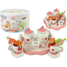 Lean Sport Fából Készült Teáskészlet Rózsaszín Virágok Kancsó Tálca (10181) konyhakészlet