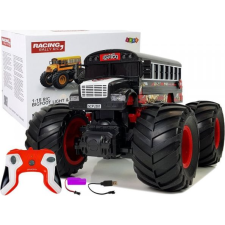 Lean Sport Hatalmas Kerekű Távirányítású Busz - 2.4 Ghz, Hangeffektusokkal, Fekete (9027) autópálya és játékautó