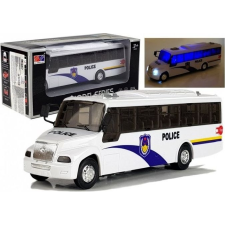 Lean Sport Rendőrbusz Die Cast Model Fehér Fényekkel 4042 (4042) autópálya és játékautó