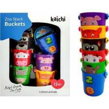 Lean Sport Színes Vödör Készlet Állatokkal Piramis (5599) fürdőszobai játék