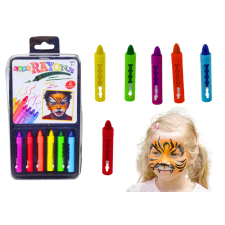 Lean Toys 6 db színes arcfestő ceruza készlet szépségszalon