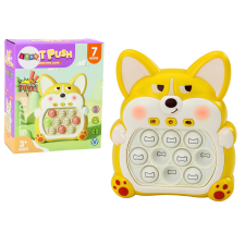 Lean Toys Arcade játékkonzol Pop-It Fox 7 játékmódok sárga oktatójáték