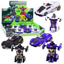 Lean Toys Auto Robot 2in1 Sports Police Car Drive Mix autópálya és játékautó