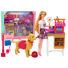 Lean Toys Baba szett kutyák macska állatorvosi kiegészítőkkel baba