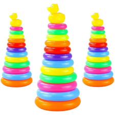 Lean Toys Baba totyogó Toy Stacking Gyűrűk Piramis Stacker készségfejlesztő