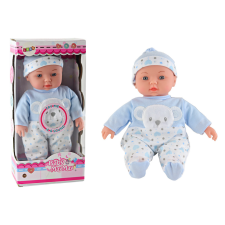 Lean Toys Baby doll, blue pajamas with teddy bear, hat, sounds baba