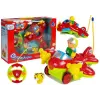 Lean Toys Baby R/C repülőgép távirányítós kormánykerékkel, piros
