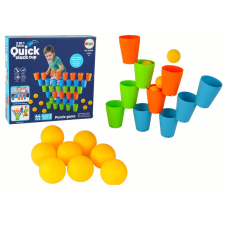 Lean Toys Cups kirakós játék 3 az 1-ben 44 darab társasjáték