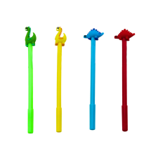 Lean Toys Dinoszaurusz toll fekete kupak utántöltő keverék piros zöld 0,5 mm kreatív és készségfejlesztő