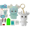 Lean Toys DIY Diamond Rénszarvas DIY Crystals 3D kulcstartó készlet kék