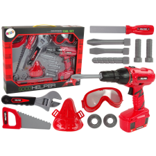 Lean Toys DIY készlet csavarhúzó maszk fűrészszemüveg barkácsolás, építés