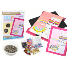 Lean Toys DIY készlet flitter magas sarkú bagoly keret színes kreatív és készségfejlesztő