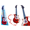 Lean Toys Elektromos gitár gyerekeknek Könnyű dallamok Piros