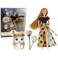 Lean Toys Emily baba Rose Cat hosszú hajjal baba